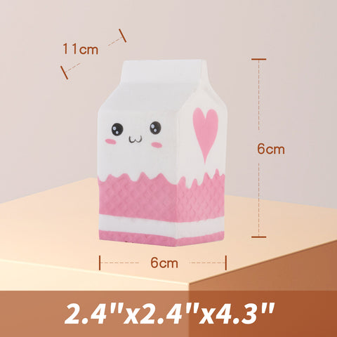 Image of Anboor 4.8 Inches Squishies Milk Bag Carton Slow Rising Kawaii Scented Squishies Charms Decompress Toy 1 Pcs Color Random