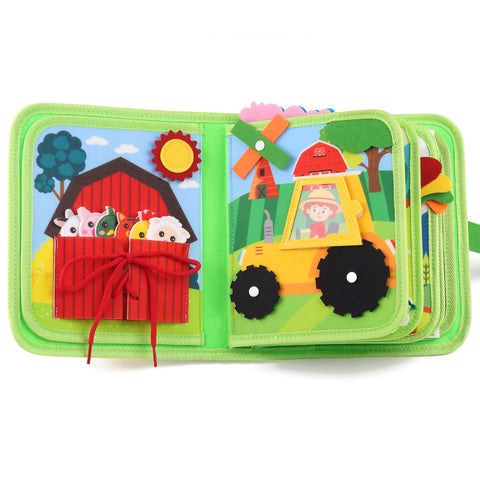 Image of Farm Busy Books Board Toy for Toddlers 3 4 Year OldBoy Girl Christmas Birthday Gift, Quiet Activity Book EducationalSensory Toys