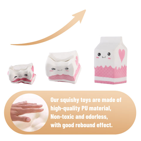 Image of Anboor 4.8 Inches Squishies Milk Bag Carton Slow Rising Kawaii Scented Squishies Charms Decompress Toy 1 Pcs Color Random