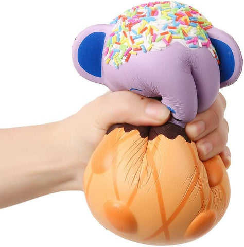 Image of Anboor 5.5" Squishies Jumbo Panda Egg Creamy Candy Ice Cream Slow Rising Scented Kawaii Squishies Animal Toy for Collection Stress Relief Kid's Toys (Purple)