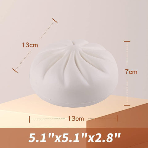 Image of Anboor 5.5 Inches Jumbo Slow Rising Kawaii Sweet Scented Steamed Creamy Custard Bun Squishies,White 1 Pcs