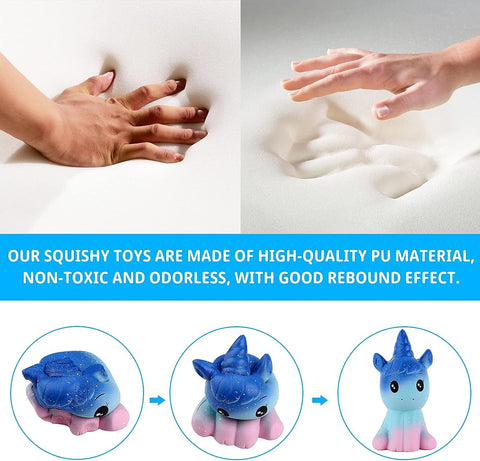 Image of Anboor 4.9 Inches Squishies Unicorn Galaxy Kawaii Soft Slow Rising Scented Animal Squishies Stress Relief Kids Toys (Galaxy + White)