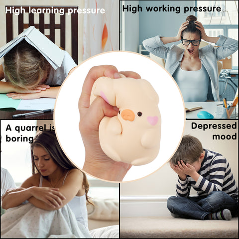 Image of Anboor 4.3" Squishies Toy Shy Pig Kawaii Soft Squishies Animals Toy Slow Rised Squeeze Piggy Squish Stress Relief for Kid Adult Toys