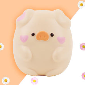 Anboor 4.3" Squishies Toy Shy Pig Kawaii Soft Squishies Animals Toy Slow Rised Squeeze Piggy Squish Stress Relief for Kid Adult Toys