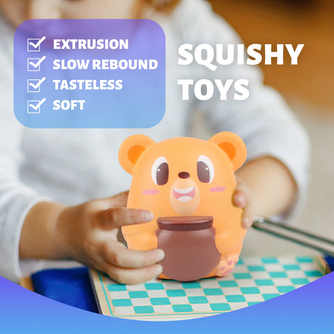 Image of Anboor 5.9" Squishies Jumbo Bear Hug honeypot Slow Rising Scented Kawaii Squishies Animal Toy for Collection Stress Relief Kid's Toys (Light Brown)