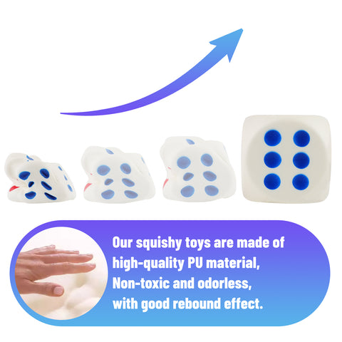 Image of Anboor 3.1" Squishies Dice Kawaii Soft Slow Rising Scented Squishies Stress Relief Kids Toys Gift Collection Decorative Props