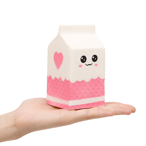 Image of Anboor 4.8 Inches Squishies Milk Bag Carton Slow Rising Kawaii Scented Squishies Charms Decompress Toy 1 Pcs Color Random