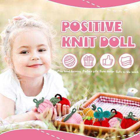 Image of Anboor 7 PCS Cute Crochet Fruits,3 Inch Crochet Things Soft Knitting Toy for Fruit Party Decoration Crochet Charm Knitted Toy