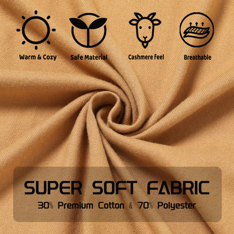 Image of Anboor Cashmere Feel Blanket Scarf Super Soft with Tassel Solid Color Warm Shawl for Women
