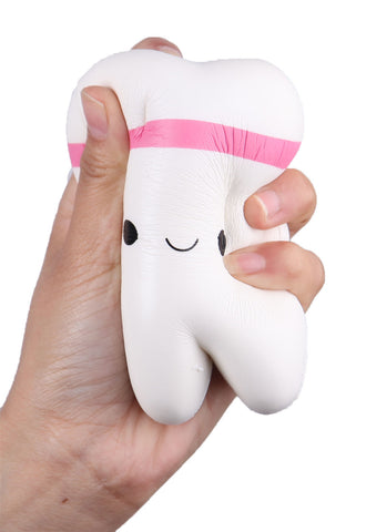 Image of Anboor 4.4 Squishies Jumbo Slow Rising Kawaii Teeth Scented Tooth Toy for Play 1 Pcs Color Random