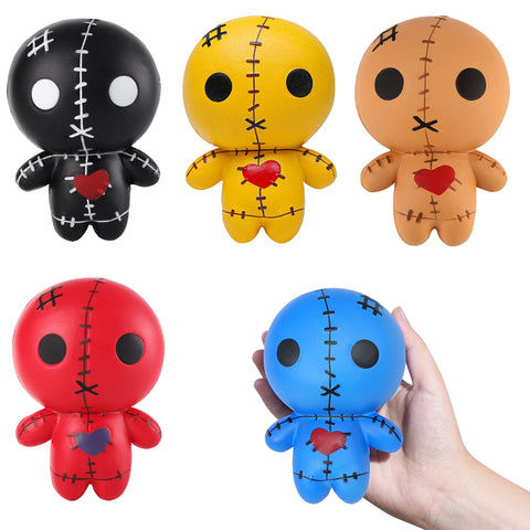 Image of Anboor 4.7 Inches Voodoo Dolls Squishies Ghost Doll Halloween Kawaii Soft Slow Rising Scented Squishies Stress Relief Kids Toys