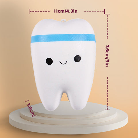 Image of Anboor 4.4 Squishies Jumbo Slow Rising Kawaii Teeth Scented Tooth Toy for Play 1 Pcs Color Random