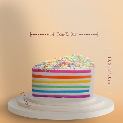 Image of Anboor 5.8 Inches Squishies Cake Rainbow Jumbo Slow Rising Kawaii Scented Cheese Squishies Xmas New Year Gift