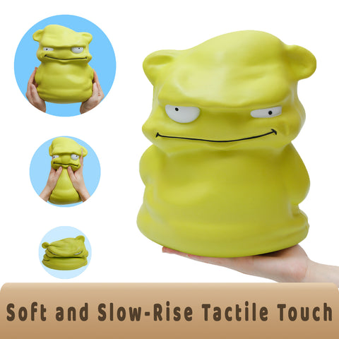 Image of Anboor 9.8 Inches Jumbo Squishies Green Monster Kawaii Soft Slow Rising Scented Squishys Stress Relief Kids Toys