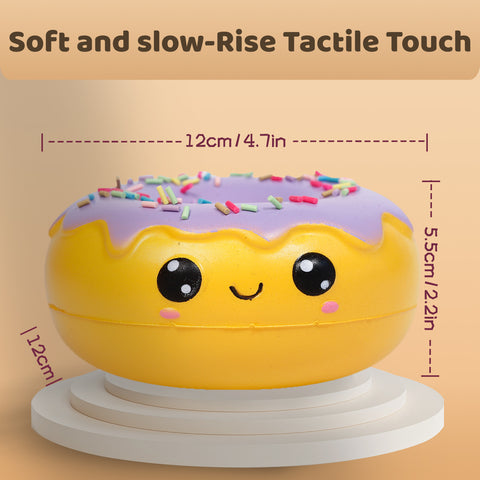 Image of Anboor 4 Pcs Squishies Hot Dog Cake Bread Donut Kawaii Scented Soft Slow Rising Squeeze Stress Relief Kids Toy Xmas Gift