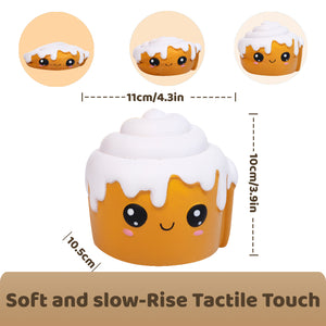 Anboor 4 Pcs Squishies Hot Dog Cake Bread Donut Kawaii Scented Soft Slow Rising Squeeze Stress Relief Kids Toy Xmas Gift