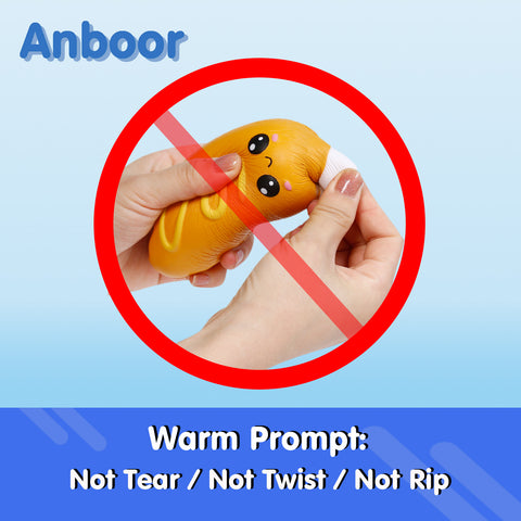 Image of Anboor 4 Pcs Squishies Hot Dog Cake Bread Donut Kawaii Scented Soft Slow Rising Squeeze Stress Relief Kids Toy Xmas Gift