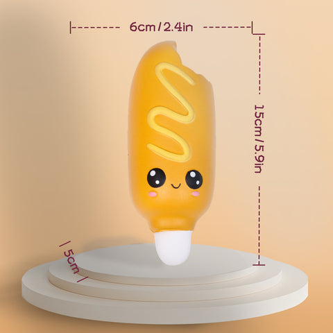 Image of Anboor 4 Pcs Squishies Hot Dog Cake Bread Donut Kawaii Scented Soft Slow Rising Squeeze Stress Relief Kids Toy Xmas Gift