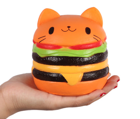 Image of Anboor 4.5" Squishies Jumbo Slow Rising Kawaii Squishies Cat Hamburger Bread Toy for Collection Gift