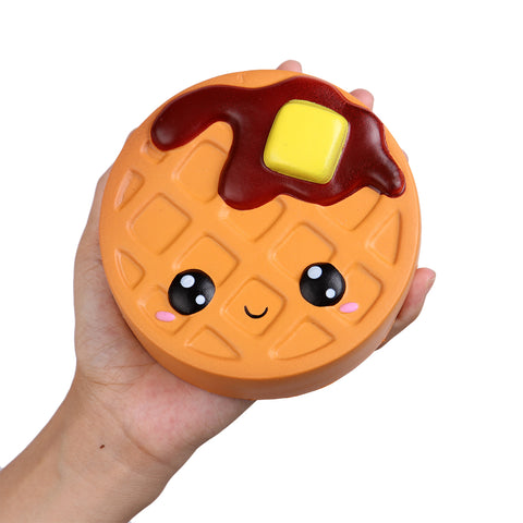 Image of Slow Rising Squishy 4 Pcs Emoji Smore Waffle Cake Pizza Coffee Cup - Anboor