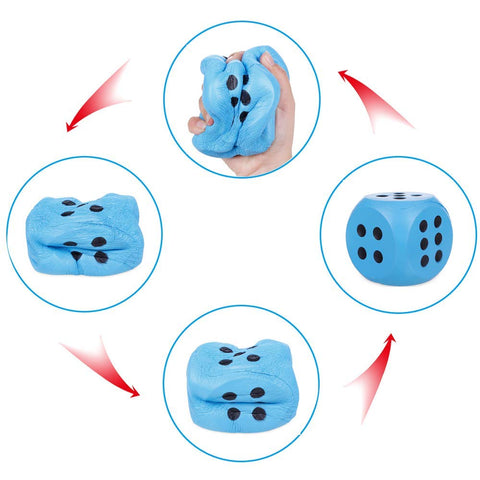 Image of Slow Rising Squishy Blue Dice - Anboor