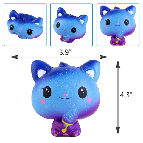 Image of Slow Rising Squishy Galaxy Ice Cream Cat - Anboor