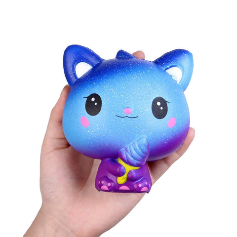 Image of Slow Rising Squishy Galaxy Ice Cream Cat - Anboor