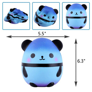 Anboor 5.5 Inches Squishies Panda Egg Galaxy Sky Jumbo Slow Rising Scented Kawaii Squishies Animal Toy for Gift Collection