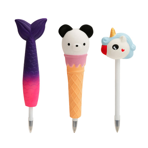 Image of Slow Rising Squishy Unicorn Mermaid Panda Pen Grip - Anboor