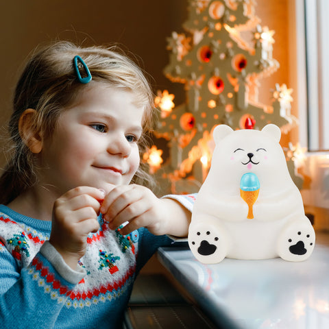 Image of Anboor Jumbo Squishy Bear Animal Toys Cute Squishies White Bear Slow Rise Squeeze Animal Toy Sets Relief Stress for Kids Adult Valentines Day Gifts Idea - Anboor