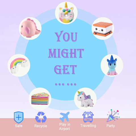 Image of Anboor Squishy Toys Set,3 Random Squishies Blind Box Kawaii Slow Rising Party Gift for Kids Adults Relieve Stress Squeeze Toy