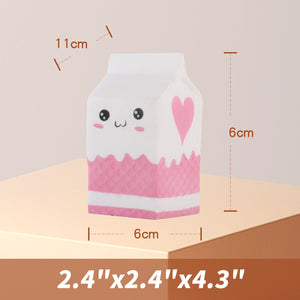 Anboor 4.8 Inches Squishies Milk Bag Carton Slow Rising Kawaii Scented Squishies Charms Decompress Toy 1 Pcs Color Random