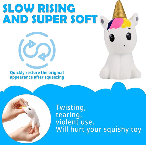 Image of Anboor 4.9 Inches Squishies Unicorn Galaxy Kawaii Soft Slow Rising Scented Animal Squishies Stress Relief Kids Toys (Galaxy + White)