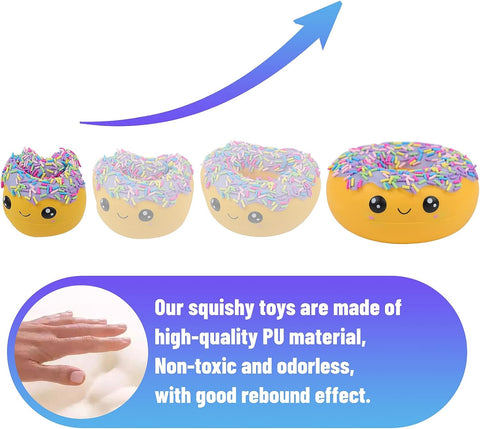 Image of Anboor Donut Squishies Slow Rising Squishy Toy for Kids Soft Doughnuts Scented Stress Relief Realistic Cute Squeeze Squish Toy