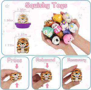 Anboor 20 PCS Squishies Toys, Fidget Toy Pack Animal Slow Rising Toys Kawaii Squeeze Toys for Boys Girls Birthday Goodie Bag Stuffers Classroom Prizes Party Favors Stress Relief Kid's Toys
