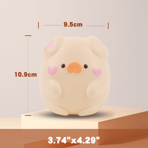 Image of Anboor 4.3" Squishies Toy Shy Pig Kawaii Soft Squishies Animals Toy Slow Rised Squeeze Piggy Squish Stress Relief for Kid Adult Toys