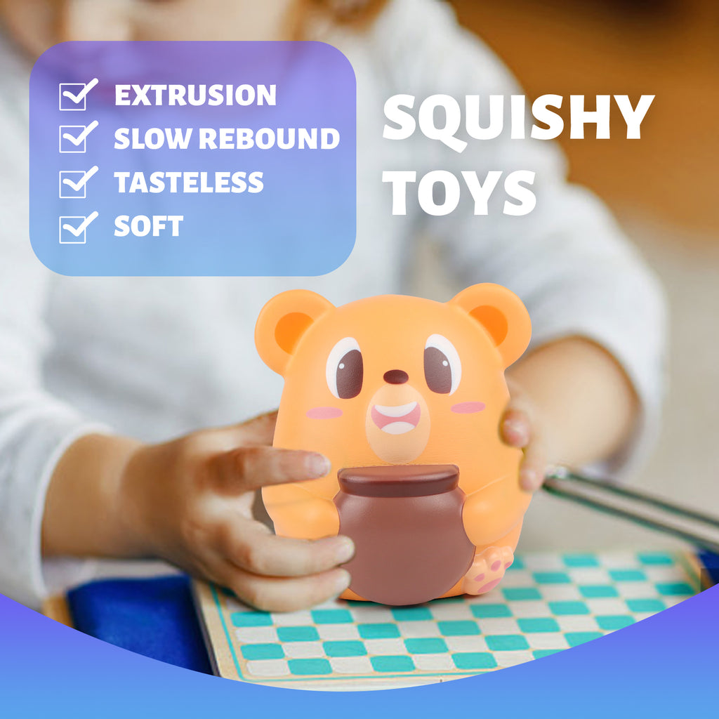 Anboor 5.9" Squishies Jumbo Bear Hug honeypot Slow Rising Scented Kawaii Squishies Animal Toy for Collection Stress Relief Kid's Toys (Light Brown)