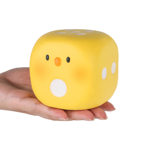 Anboor 3.15" Squishies Dice Kawaii Soft Chicken Dice Slow Rising Scented Squishies Stress Relief Kids Toys Gift Collection Decorative Props