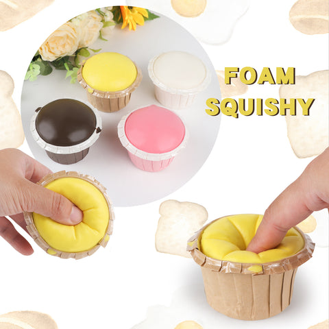Anboor 2pcs Bread Squishies Jumbo Slow Rising Kawaii Soft Food Scented Stress Relief Realistic Simulation Bread Squeeze Toy