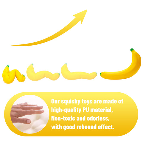 Image of Anboor Squishies Jumbo Simulation Food Fruit Kawaii Soft Slow Rising Scented Giant Squishies Stress Relief Kid Toys Gift Collection (Huge Banana squishies)