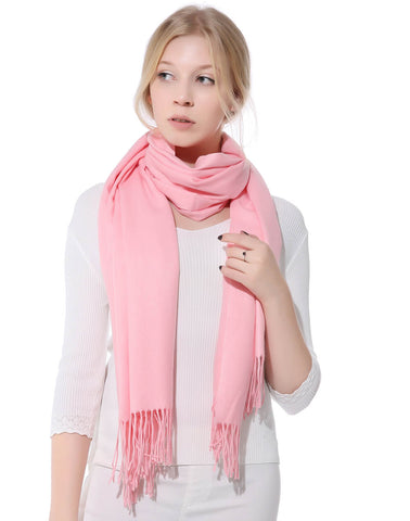 Image of Cashmere Feel Blanket Scarf Super Soft Shawl Pink - Anboor