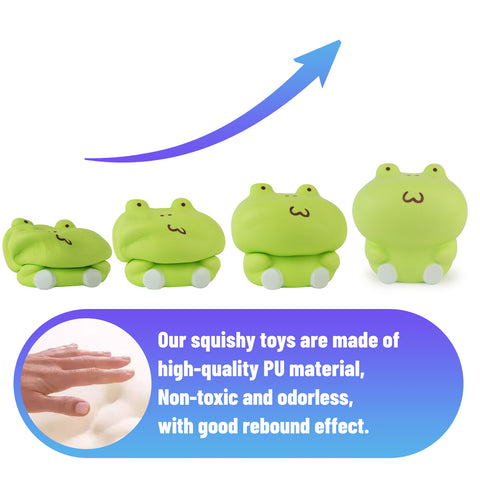 Image of Anboor 3.9" Squishies Toy Frog Kawaii Soft Squishy Animals Toy Slow Rised Squeeze Frog Squish Stress Relief for Kid Adult Toys