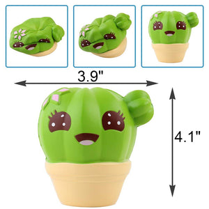 Anboor 4.1 Inches Squishies Cactus Scented Jumbo Slow Rising Kawaii Squishies Stress Relief Toy for Collection Gift Random Delivery