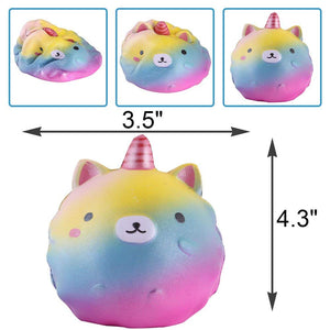 Anboor 4.3 Inches Squishies Unicorn Panda Jumbo Slow Rising Kawaii Scented Soft Colorful Animal Squishies Toys Color Random,1 Pcs