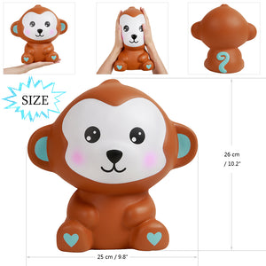 Anboor 10.2 Inches Squishies Jumbo Monkey Kawaii Slow Rising Scented Giant Animal Squishies Kids Toy