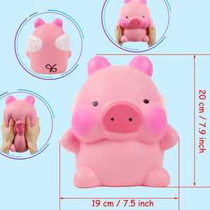 Anboor Squishies Jumbo Pig Kawaii Soft Slow Rising Scented Big Animal Squishies Stress Relief Kid Toys Pink