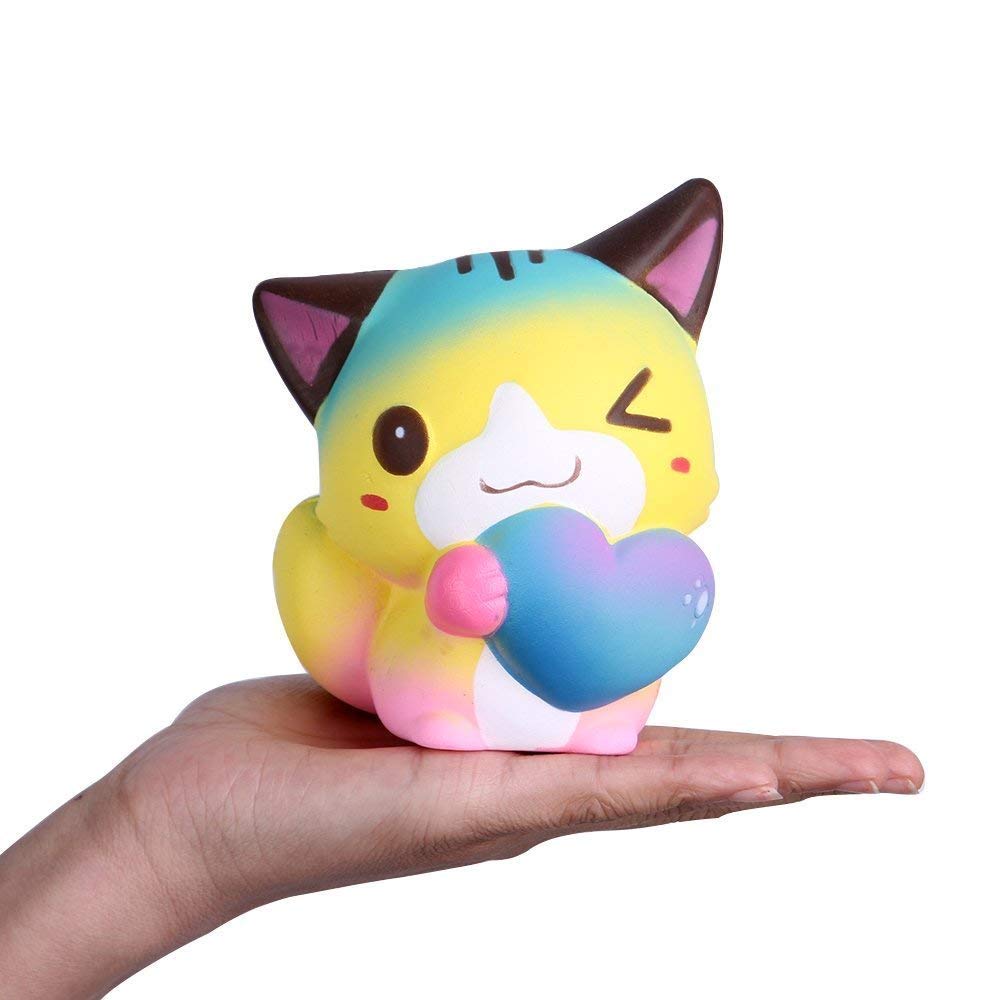 Slow Rising Squishy Love Heart Cat - Anboor
