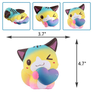 Anboor Squishies Slow Rising Heart Cat Kawaii Scented Soft Galaxy Squishies Toys