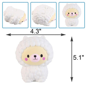 Anboor 5.1 Inches Squishies Sheep Bear Jumbo Kawaii Soft Slow Rising Scented Animal Squishies Stress Relief Kid Toys Gift