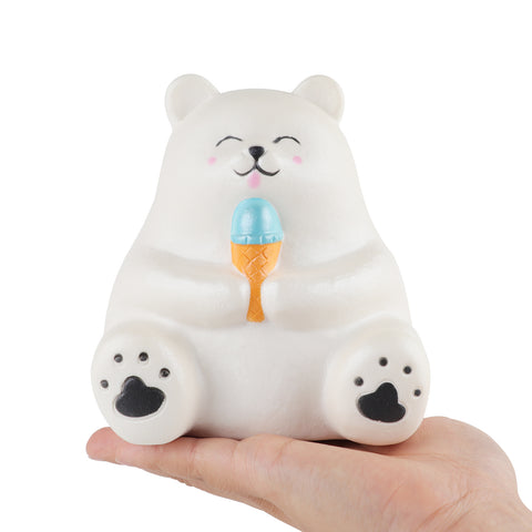Image of Anboor Jumbo Squishy Bear Animal Toys Cute Squishies White Bear Slow Rise Squeeze Animal Toy Sets Relief Stress for Kids Adult Valentines Day Gifts Idea